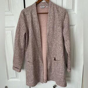 Reitmans Heathered Pink Open Front Shacket